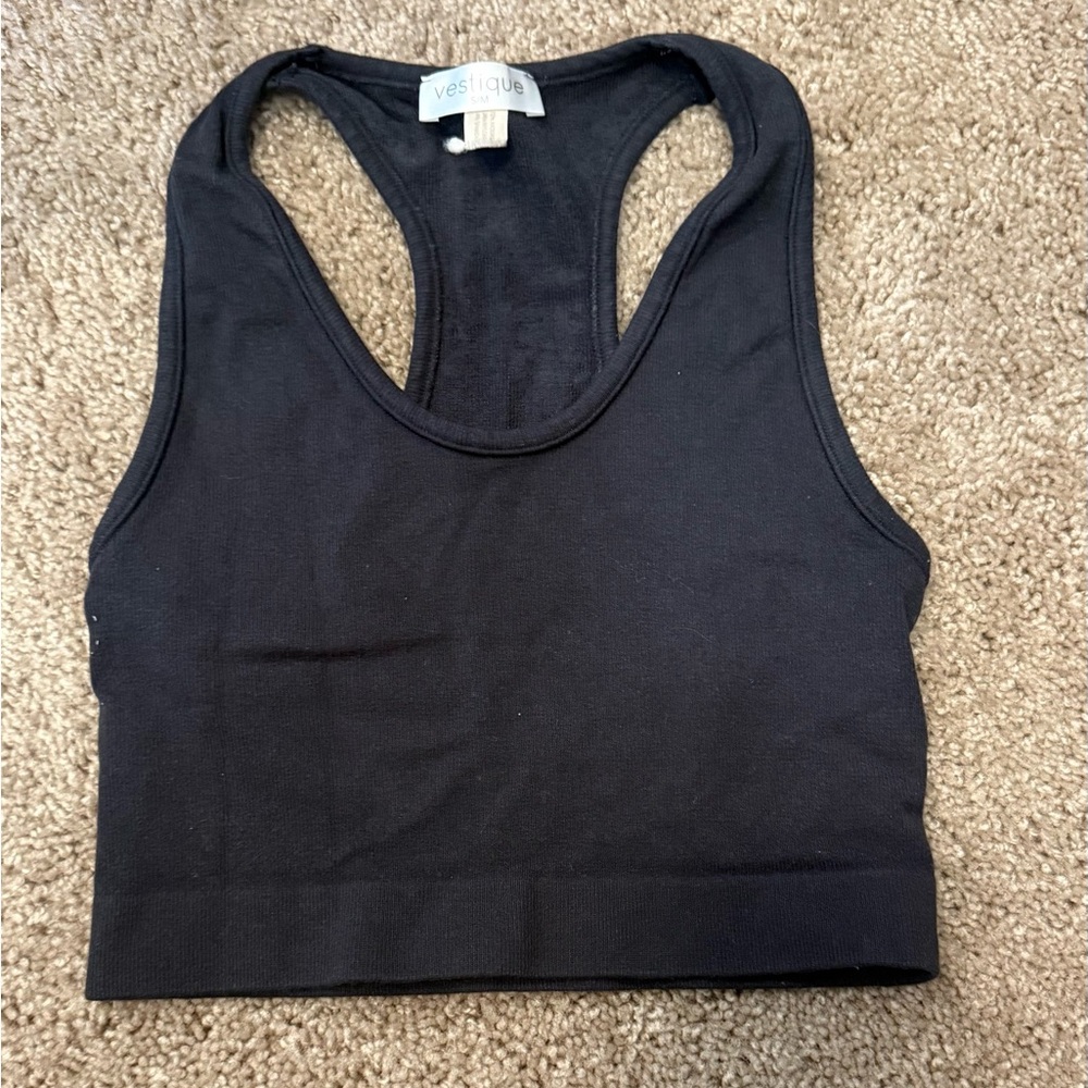 ribbed razor back tank top